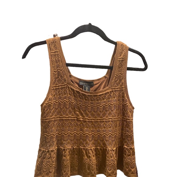 NWOT House of Harlow x Revolve 2 Piece Set Crochet Knit Top + Maxi Skirt Brown S - Picture 3 of 8